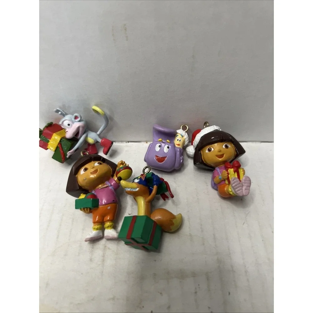 Dora The Explorer Set Of 5 Miniature Ornaments
